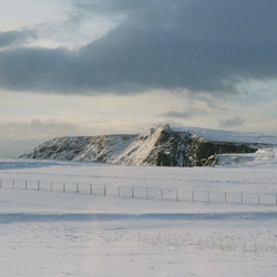 The cliffs under snow
